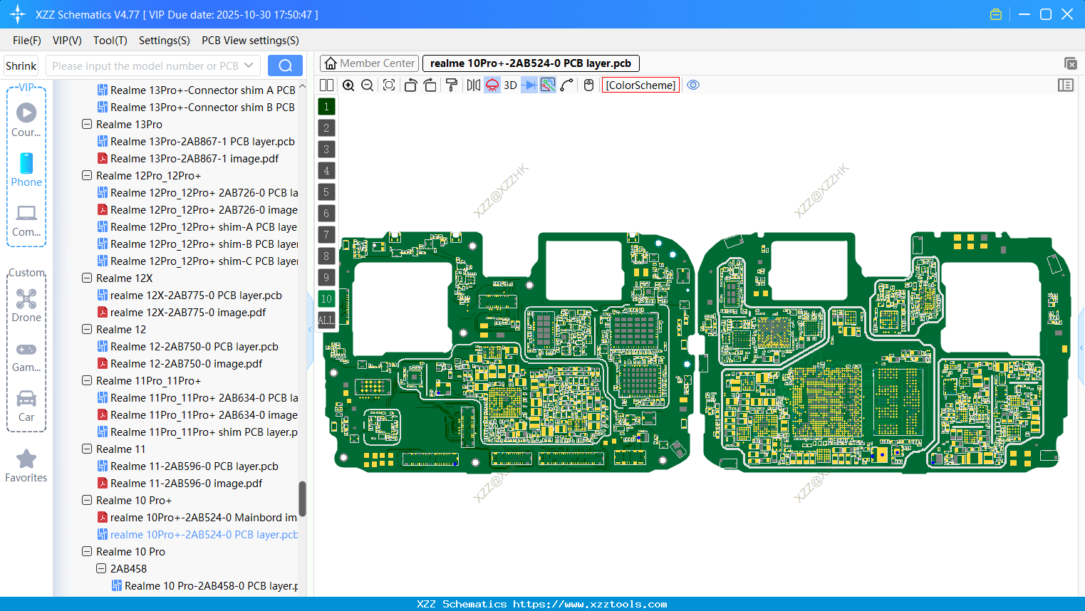 Realme 10Pro+-2AB524-0 PCB Layer